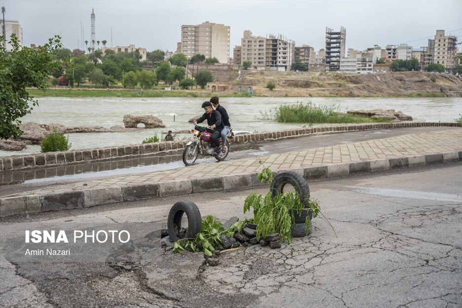 وضعیت رودخانه دز در بارش های اخیر