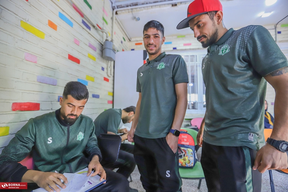 بازدید تیم فوتبال آلومینیوم اراک از موسسه خیریه حامی یار