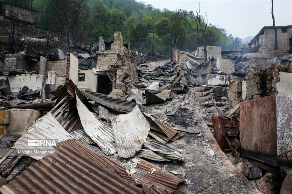 ویرانی گسترده در روستای امام‌زاده ابراهیم گیلان
