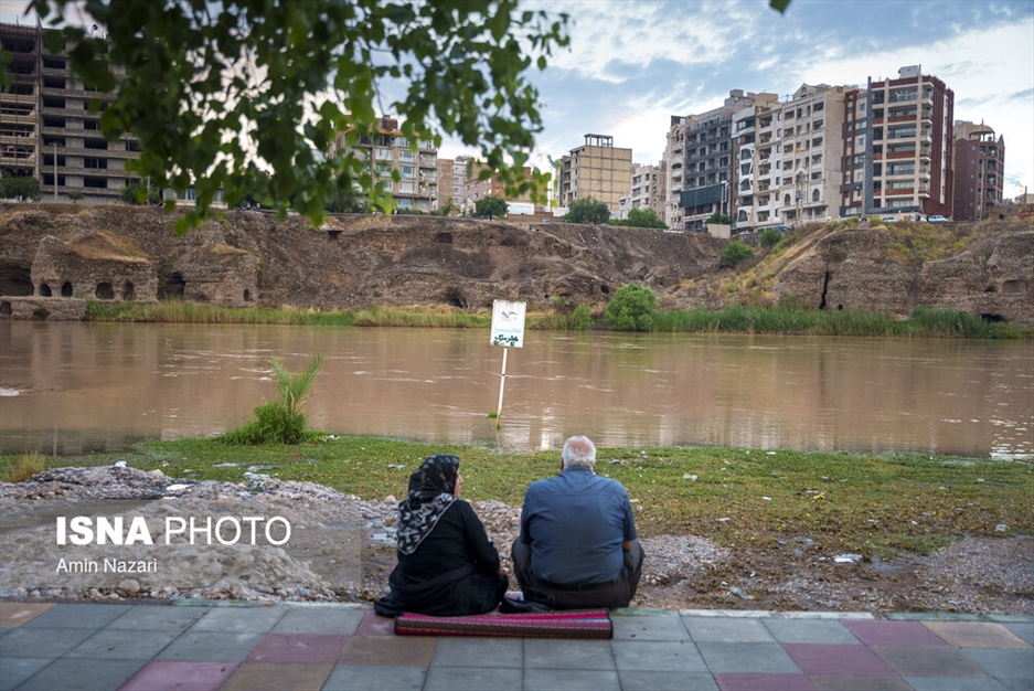 وضعیت رودخانه دز در بارش های اخیر