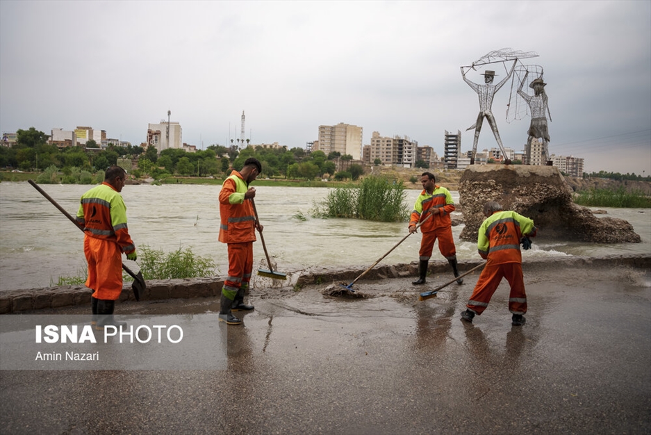 وضعیت رودخانه دز در بارش های اخیر