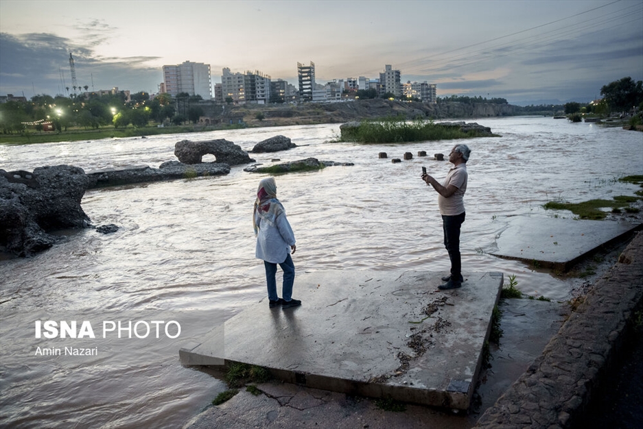 وضعیت رودخانه دز در بارش های اخیر