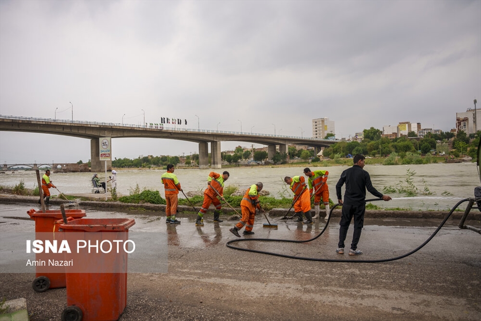 وضعیت رودخانه دز در بارش های اخیر