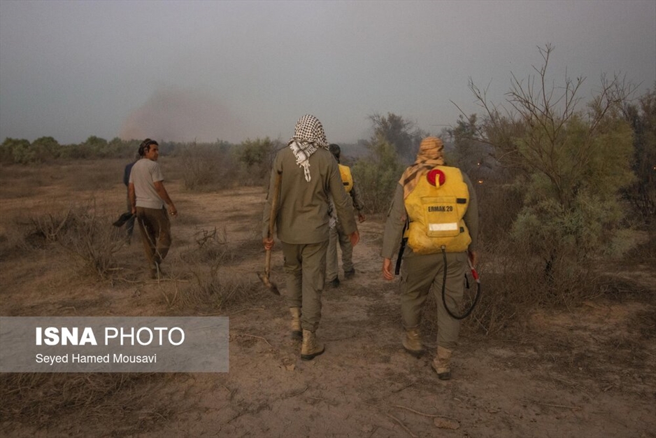 آتش سوزی پارک ملی کرخه در استان خوزستان