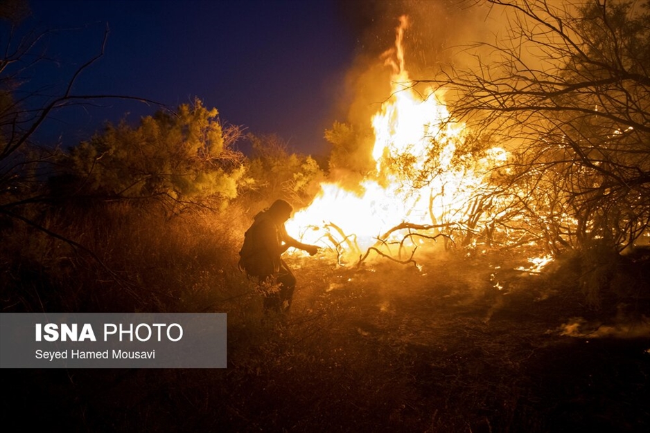 آتش سوزی پارک ملی کرخه در استان خوزستان