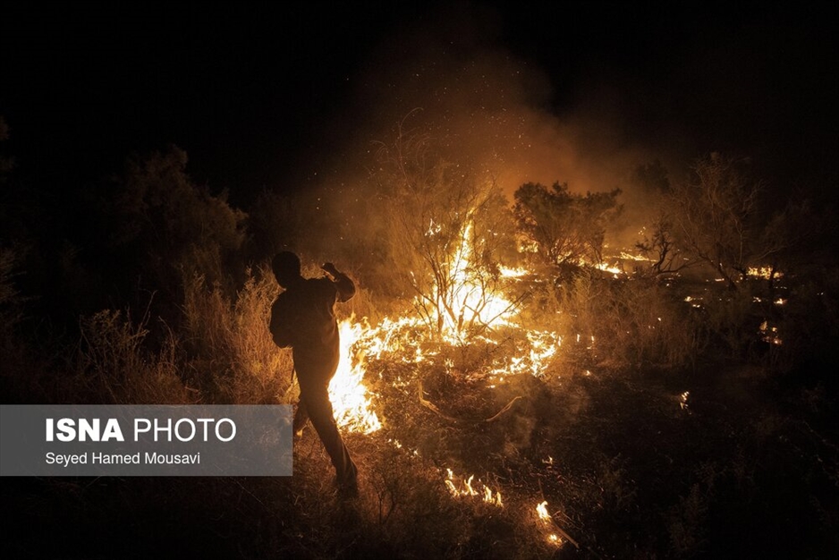 آتش سوزی پارک ملی کرخه در استان خوزستان
