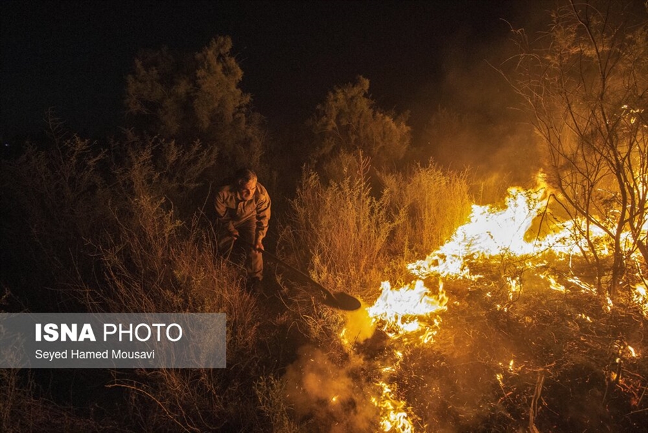 آتش سوزی پارک ملی کرخه در استان خوزستان