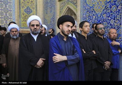 اجتماع طلاب و حوزویان در بزرگداشت شهدای خدمت در مدرسه علمیه فیضیه قم