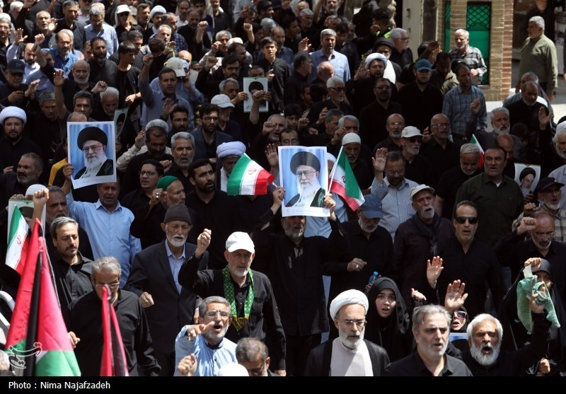 اجتماع مردم مشهد در محکومیت جنایات اسرائیل در غزه