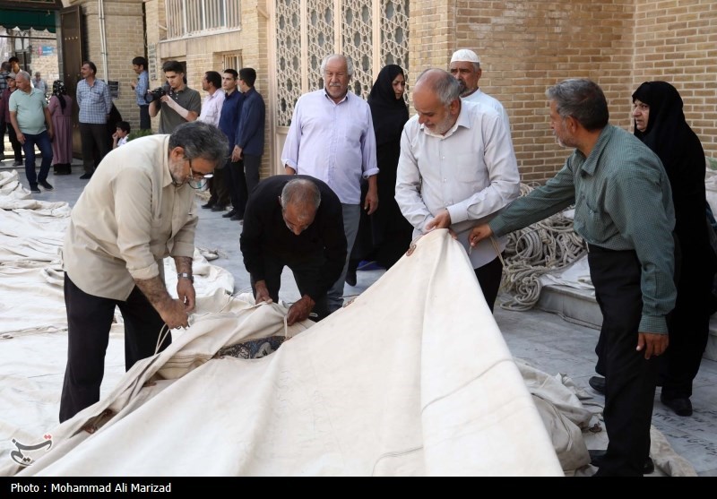 برپایی خیمه عزای محرم در امامزاده موسی مبرقع(ع)