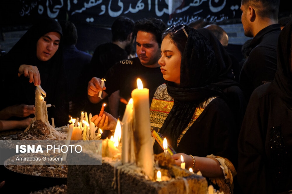 آیین عاشورایی شمع پایلاما در مراغه