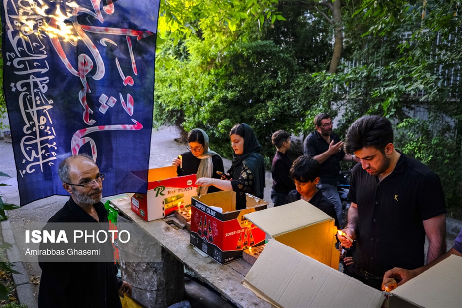 آیین عاشورایی شمع پایلاما در مراغه