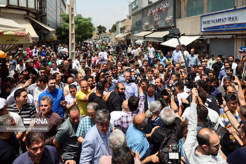 حضور «مسعود پزشکیان» در بازار شوش