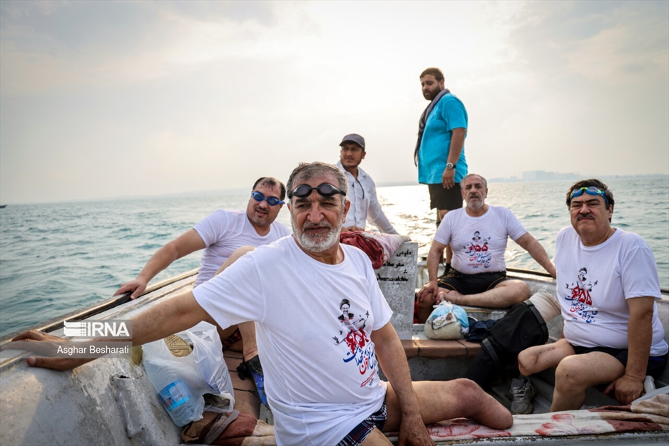 شنای جانبازان در خلیج فارس