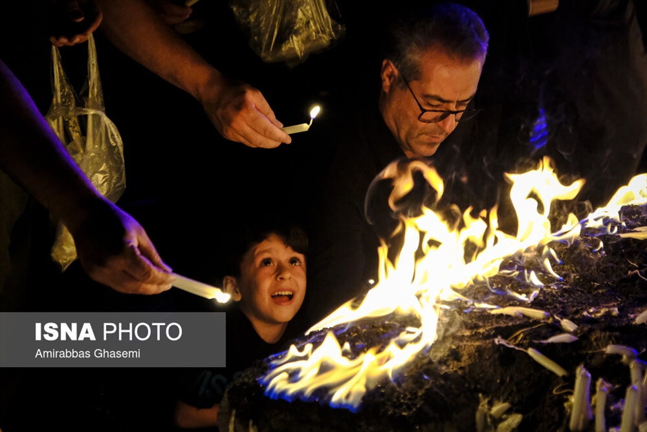 آیین عاشورایی شمع پایلاما در مراغه