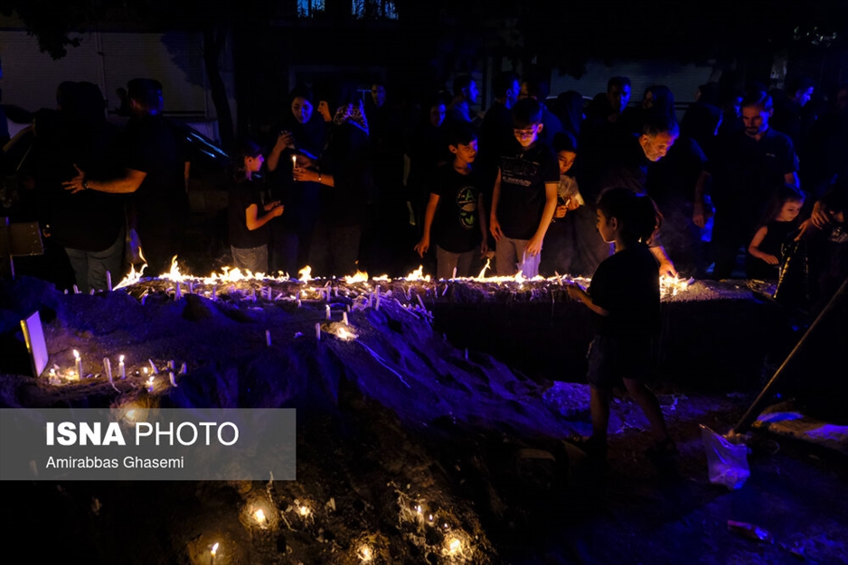 آیین عاشورایی شمع پایلاما در مراغه
