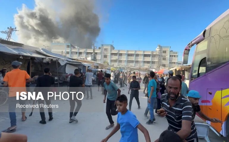 بمباران منطقه امن در غزه