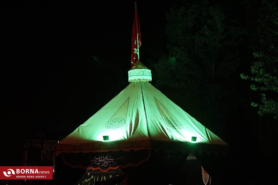 برپایی خیمه‌های عزاداری حسینی در منطقه ۱۴ تهران