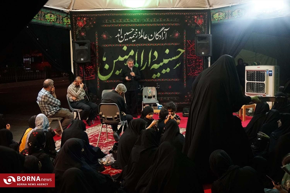 برپایی خیمه‌های عزاداری حسینی در منطقه ۱۴ تهران