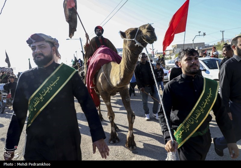 حرکت کاروان پیاده‌روی اربعین از ملاشیه‌ی اهواز