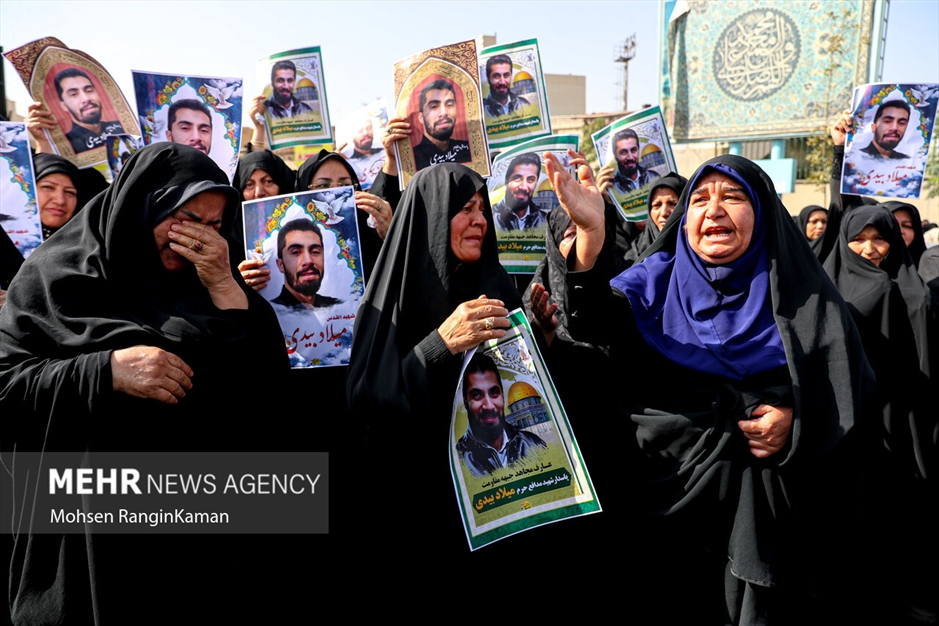 مراسم تشییع پیکر مطهر شهید میلاد بیدی