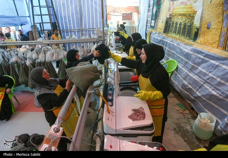 موکب شتشوی رایگان لباس زائرین اربعین حسینی - نجف اشرف