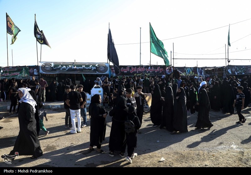 حرکت کاروان پیاده‌روی اربعین از ملاشیه‌ی اهواز