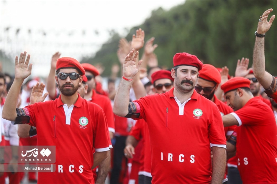 آیین بدرقه کاروان امداد و نجات اربعین حسینی (ع) جمعیت هلال احمر