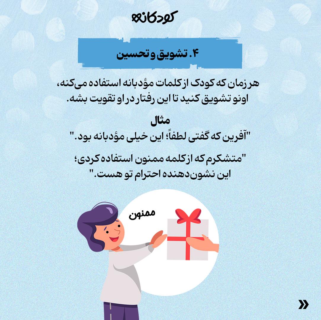 آموزش کلمات مؤدبانه به کودکان