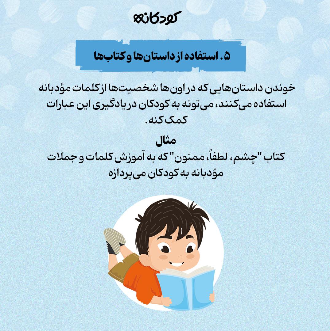 آموزش کلمات مؤدبانه به کودکان